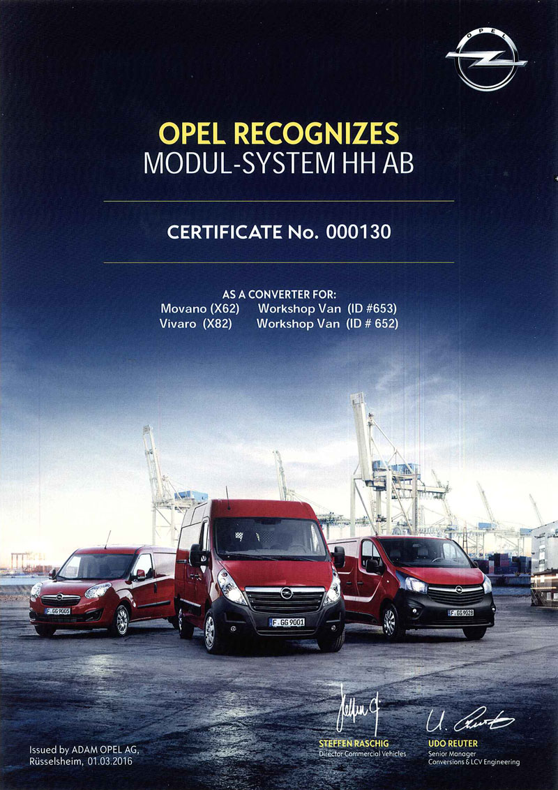  Modul-System certified by Opel