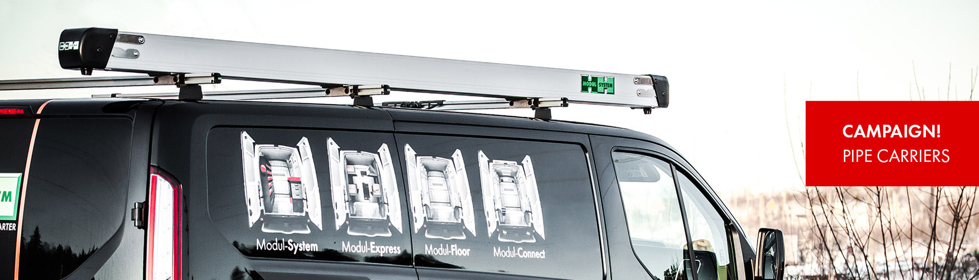 Pipe carriers for vans clearance