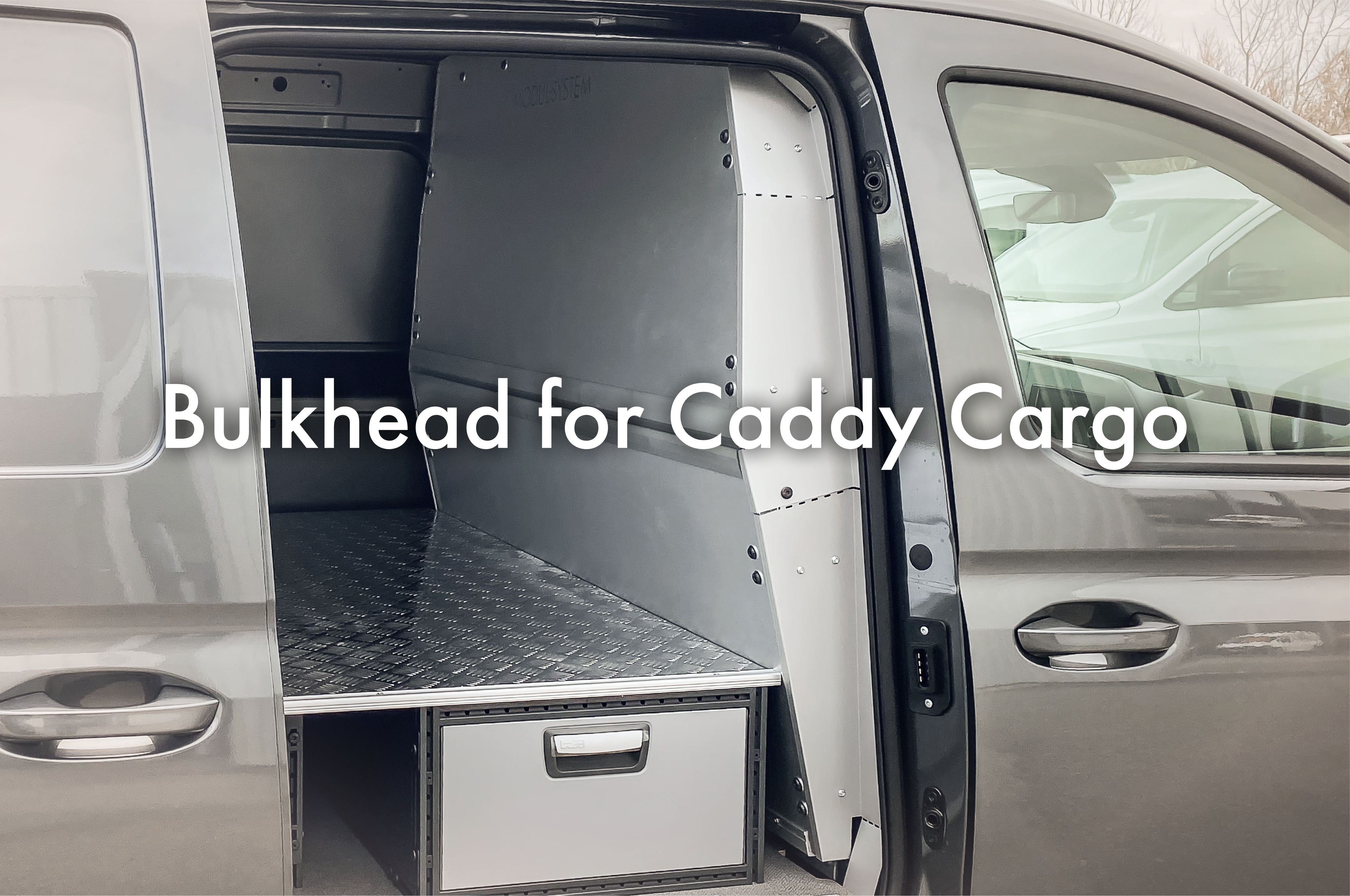 Collision safe bulkhead for Caddy Cargo